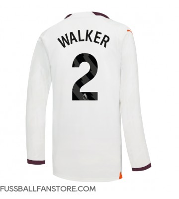 Manchester City Kyle Walker #2 Replik Auswärtstrikot 2023-24 Langarm